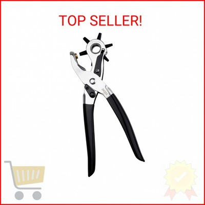 XOOL Belt Hole Puncher for Leather, Precision Multi-Size Leather Hole Punch for 