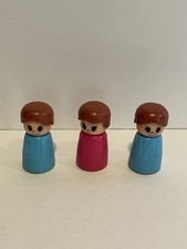 Tomy Playrail People lot of 3 blue pink rolling metal ball has some wear see pic