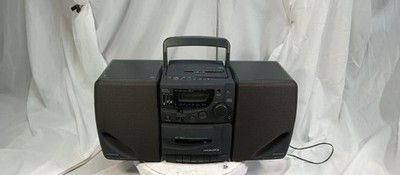 Magnavox AZ9055 Portable CD Cassette Boombox AM FM Stereo Radio Black Pre-Own