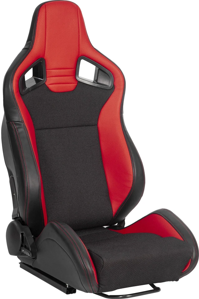 For Dodge Pair Bucket Racing Seats Reclinable Adjustable w/ Slider PU Leather - Image 4 of 4