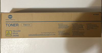 Konica Minolta TN611Y  A070230 Yellow Toner Cartridge, bizhub C451, C550, C650