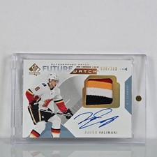 2018-19 SP Authentic #198 Juuso Valimaki Future Watch Auto Patch Rookie RC /100