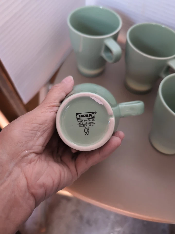 Lot of (3) Green Ikea Cups/Mugs Read description - Image 4 of 4