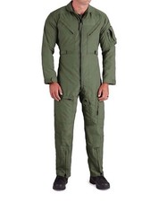 US Military CWU-27/P Flight Suit Coveralls Mens 46R Sage Green Nomex Flyers