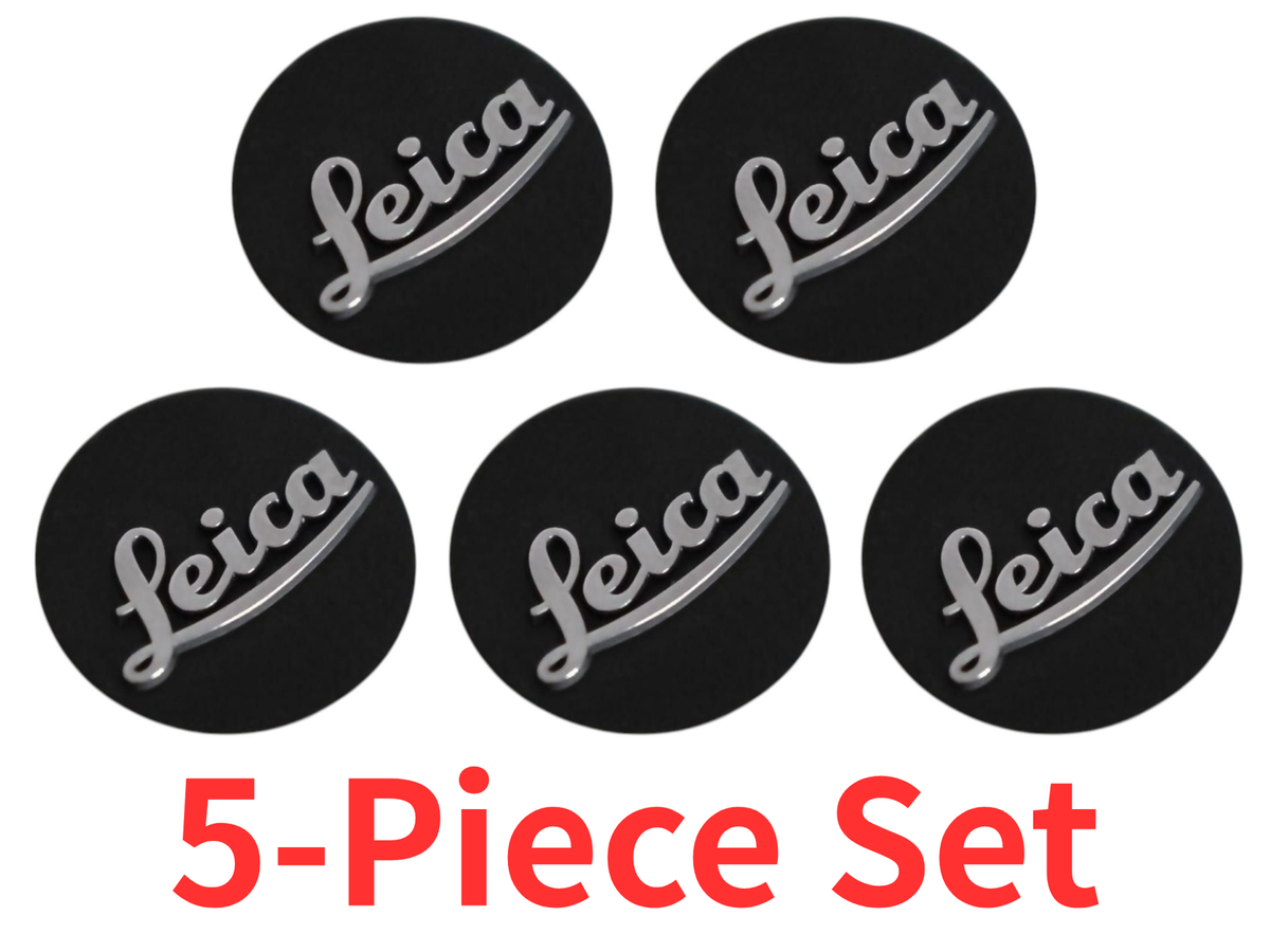 Leica Logo Badge Black 5-Piece Set for M6 M7 M8 M9 M10 Camera 10mm