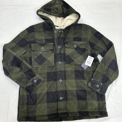 Men's Trinity Coast Hooded Polar Fleece Shacket Size Medium