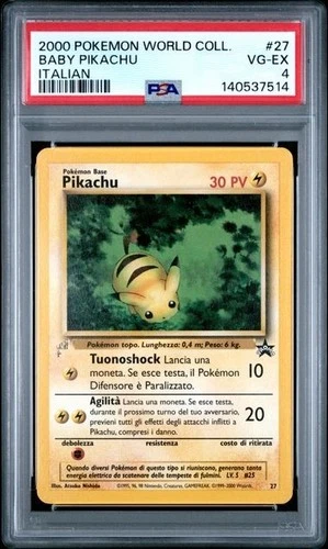 Pikachu (Italian) Pokemon World Collection Promo PSA 4 2000 LOW POP 9