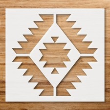 Geometric Shape with Pointed Edges Wall Art Reusable Stencil - StencilAir