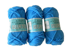 Yarn Double Knit COURTELLE Acrylic Latent Crimp Courtelle SAXE Blue Lot England