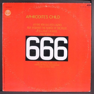 APHRODITE'S CHILD: 666 VERTIGO 12'' 2x LP 33 RPM