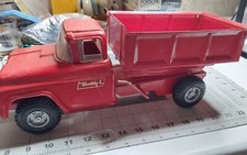Buddy L Red Pressed Steel 4 Wheel Dump Truck