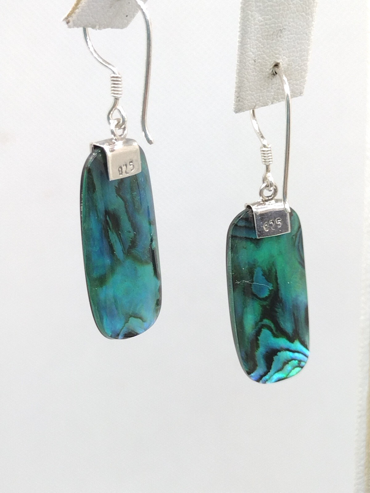 Sterling Silver 925 Abalone Rectangular Rounded C… - image 5