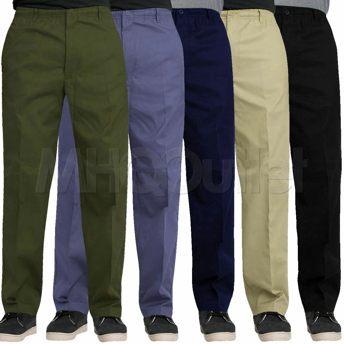 Mens Elasticated Waist Work Casual Rugby Trousers Pants Smart Rugby Trousers
Opens in a new window o
