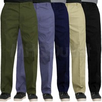 Mens Elasticated Waist Work Casual Rugby Trousers Pants Smart Rugby Trousers 