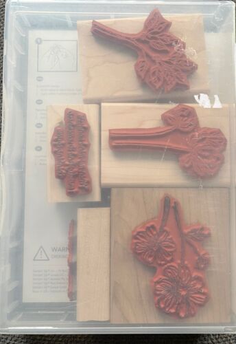 Stampin' Up “Bloom With Hope” Stamp Set 133949 Wood Mounted Stamps Floral - Picture 2 of 3