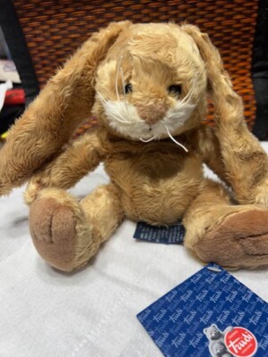 Trudi Italy Plush Rabbit 16 in Soft Cuddly Beanbag Beanie Bunny Plush w/ Tags