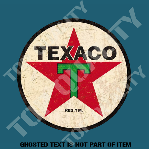 VINTAGE TEXACO GASOLINE PETROL OIL Decal Sticker Vintage Hot Rod