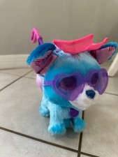 FurReal Rockalots Walksalot Blue Dog Bow Sunglasses Leash Walks Moves Sound Moti