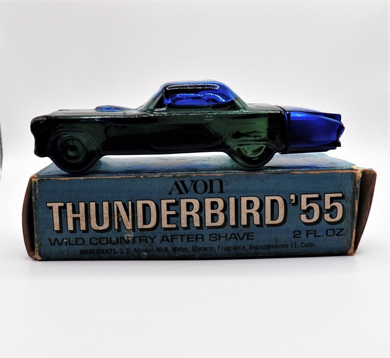 Vintage 1955 Ford Thunderbird Avon Decanter Wild Country Full NIB New Old Stock
