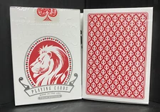 White Lions Red Reverse Tour Ed Playing Card Deck~David Blaine~Free Shipping