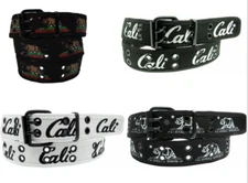 California Republic Cali Premium Double Row Grommet Belt 2 Hole Canvas Web 