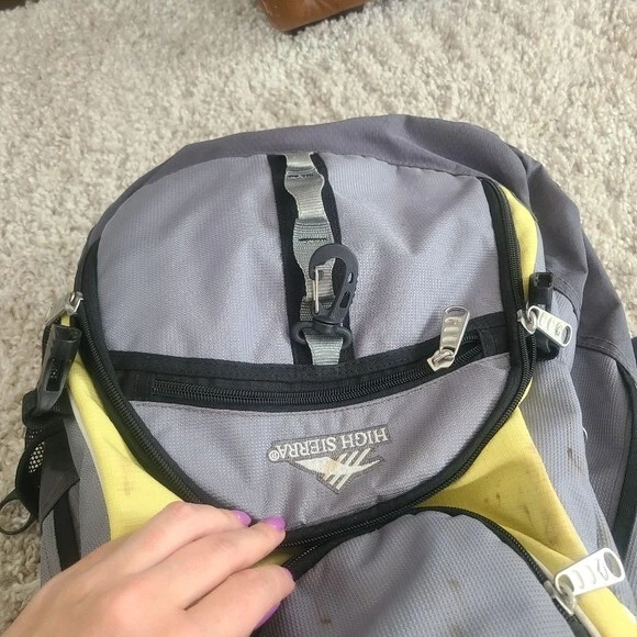 High Sierra 背包 男女通用 耐用 组织 黄色 灰色  — 第 3/4 张图片