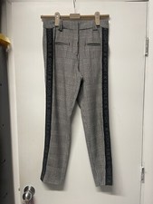 The Kooples Paris Pants Black White Plaid Print Design Women  s Pant Size 1