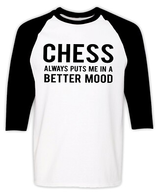 Chess Player Funny T-shirt Raglan Baseball Style Chess Lover Humor Gift Tee