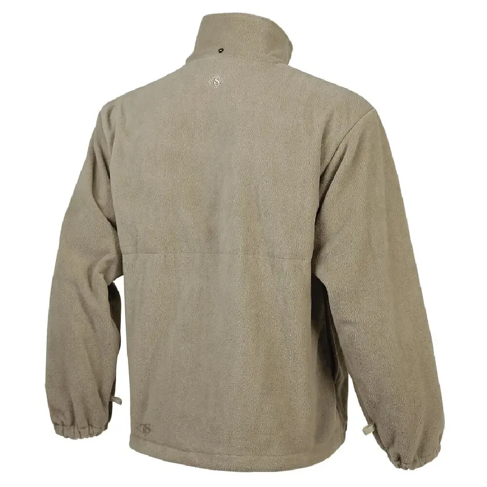 TRU-SPEC 2465 Polar Fleece Jacket Zipper Front Moisture Wicking Tan Free Ship - Image 2 of 2