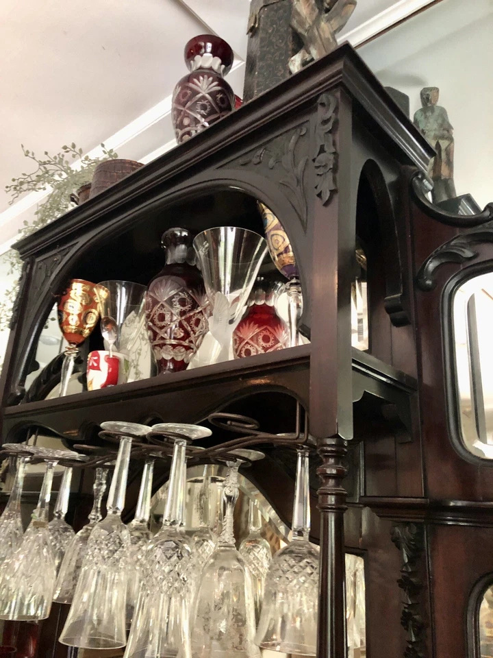 Precioso piso victoriano de palo de rosa o caoba del siglo XIX Foto 4 de 4