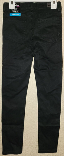 Jordache Girls High Rise Super Skinny Black Stretch Jeans Size 10 Slim BRAND NEW - Picture 2 of 6