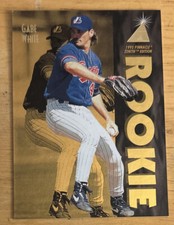 1995 Pinnacle Zenith Gabe White Baseball Rookie (RC) Card #114 Expos Pitcher NM. rookie card picture
