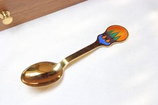 A. Michelsen 1979 Weihnachtslöffel Vergoldetes Sterlingsilber mit Emaille 45 Gr