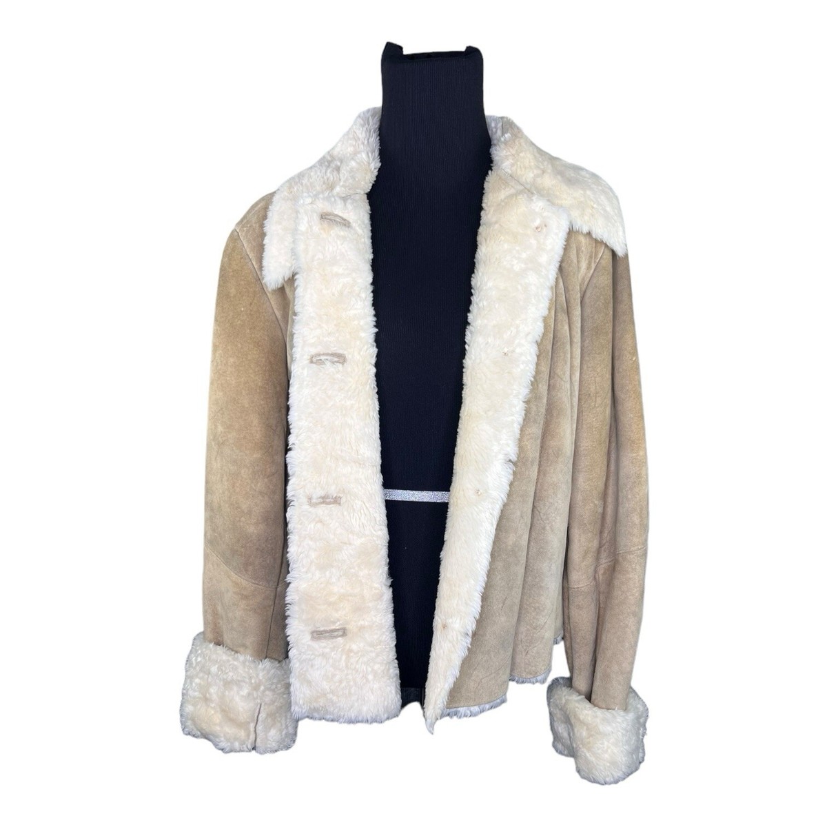 XOXO DIstressed Suede Jacket With Sherpa Lining Women’s Size XL Penny Lane  Vibes