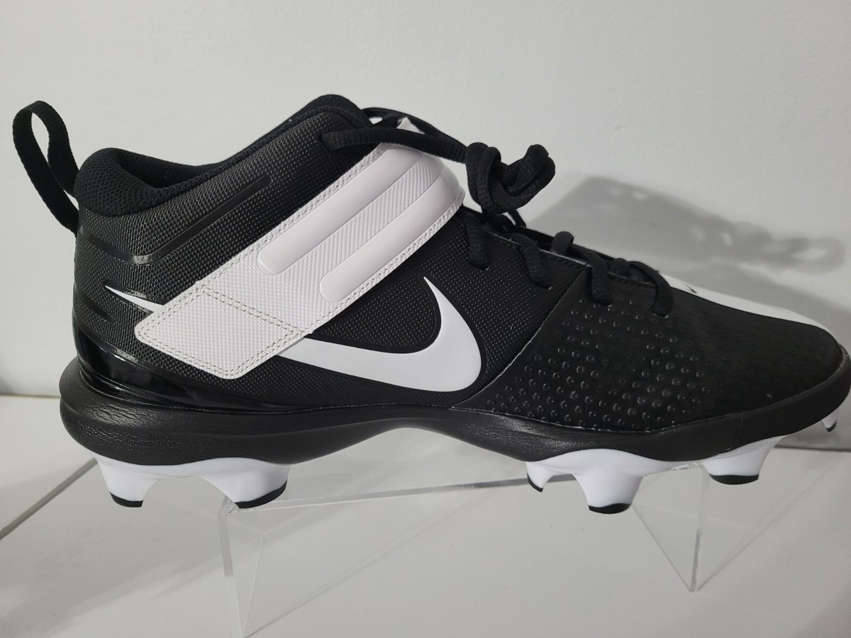 Nike Force Trout 7 Pro MCS Black White Baseball Cleats Men display picture 2