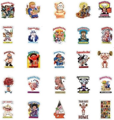 62pcs Garbage Pail Kids Sticker, Cute Cartoon Vinyl Waterproof Stickers ...