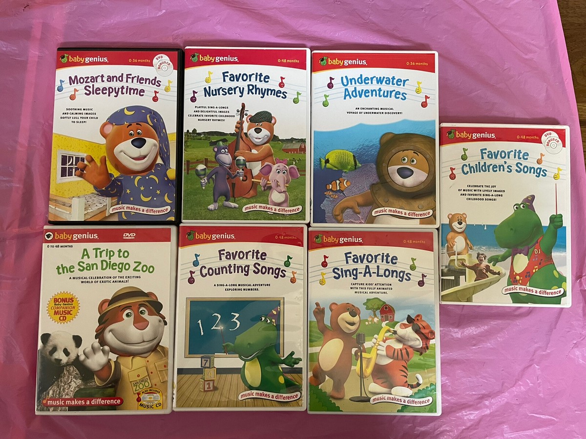 Baby Genius/Einstein 11 DVD Lot Nursery Rhymes Music
