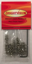 100 SHORT 1/8" LENGTH Silver 2-56 Hex-Drive Button-Head Screw-In Rivets
