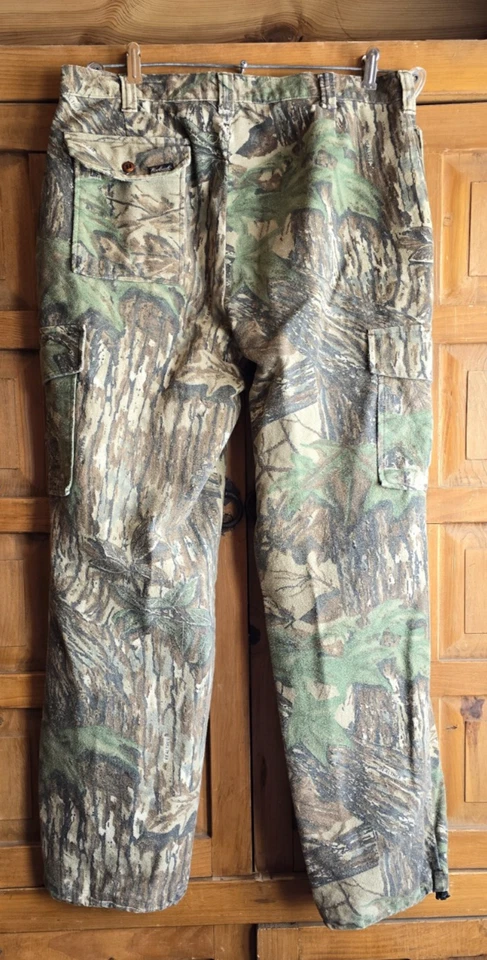 Vintage Woolrich Green Camo Hunting Pants Cotton Mens Size Medium Realtree - Image 2 of 4