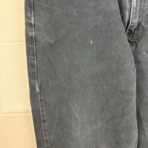 Vintage Carhartt B161 Black Denim Straight Leg Jeans Workwear 38x30 Distressed - Picture 5 of 20