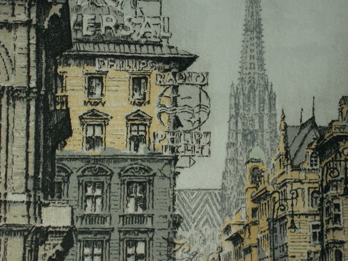 Hans FIGURA (1898-1978) Wien - Blick auf die Kärntner Straße - Bild 8 von 11