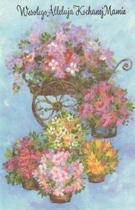 1 card POLISH EASTER Greeting CARD Mother 244 Wesotego Alleluja Mamie
