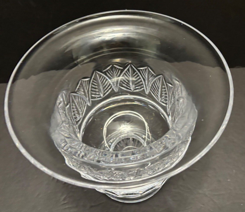 Tiffany & Co 8" CRYSTAL URN Palm & Fan Motif TFC33 Clear - Picture 3 of 10
