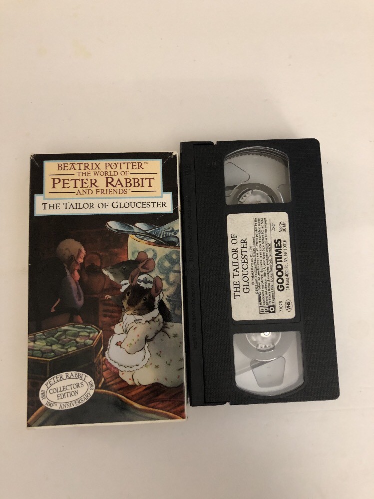Peter Rabbit-The TAILOR of GLOUCESTER-Beatrix Potter-VHS 1993-RARE