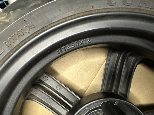 19 Elyx Smart Zebra Dazz E Scooter Front Wheel Tire Assembly 12x2.50 OEM-575 - Picture 5 of 6
