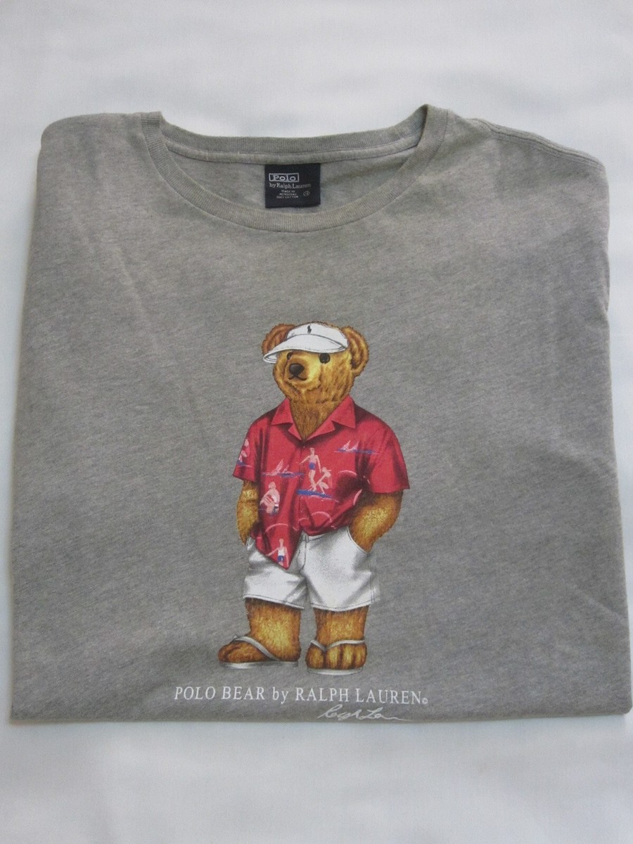 Vintage 2000s Polo Ralph Lauren Classic Beach Bear T-Shirt (Grey