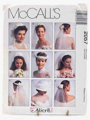Pattern Bridal Veils Eight Different Styles One Size McCalls 2057