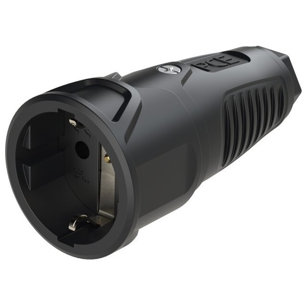 Schutzkontakt Kupplung 16A 250V Vollgummi IP20 16 A Schuko Steckdose Pce 2520-Ss-image