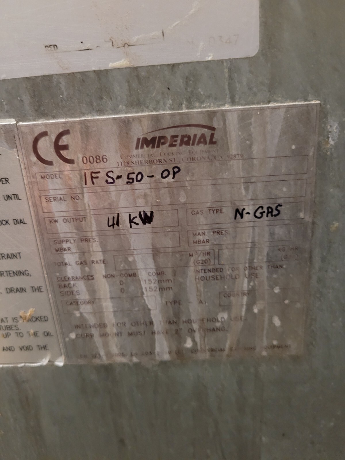 Commercial Catering IMPERIAL IFS50OP Natural Gas Fryer eBay