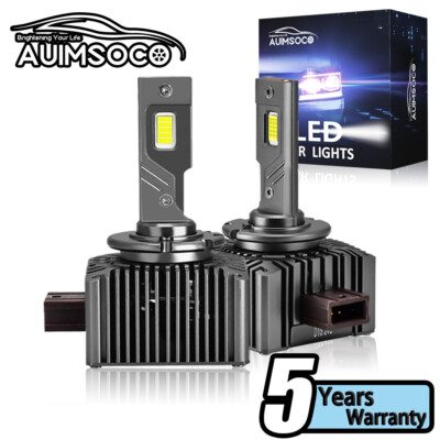 D1S D1R LED Headlight Bulbs High Low Beam Bright White Xenon Replace 2X Kit